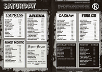 Rebellion 2014, Saturday 9th August